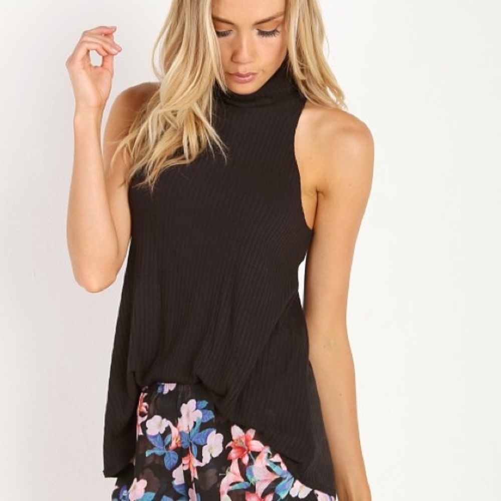 WILL BE DONATED Free People Drippy Rib New City Tank in NAVY BLUE